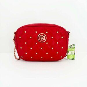 Badgley Mischka Crossbody Quilted Camera Bag Red